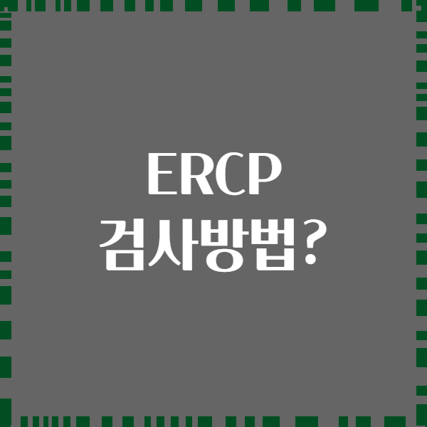 ERCP 검사방법?