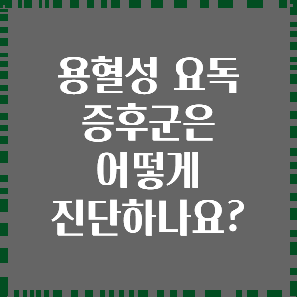 용혈성 요독 증후군은 어떻게 진단하나요?