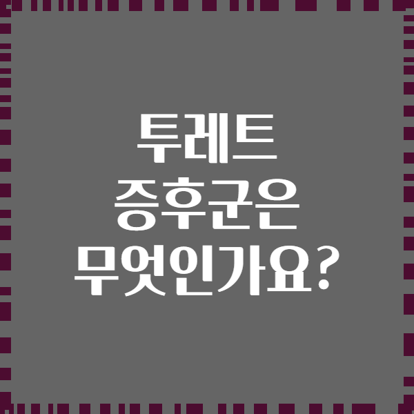 투레트 증후군은 무엇인가요?