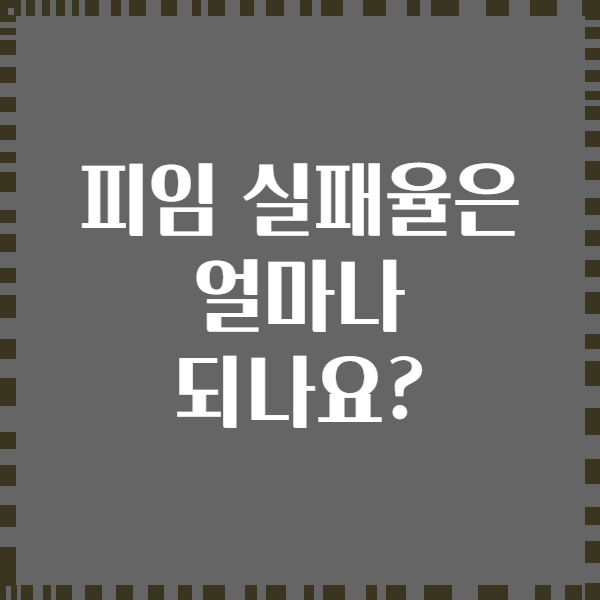 피임 실패율은 얼마나 되나요?