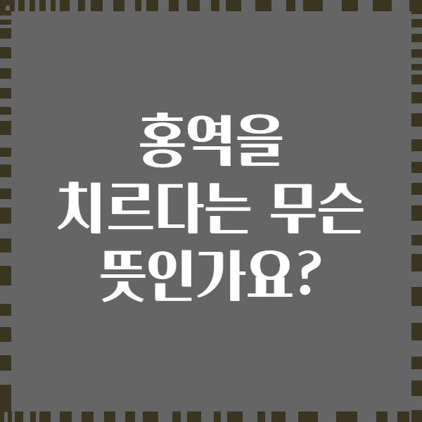 홍역을 치르다는 무슨 뜻인가요?