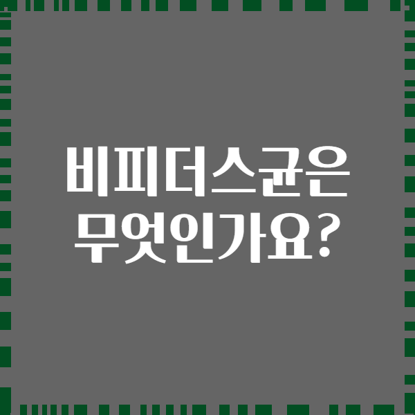 비피더스균은 무엇인가요?