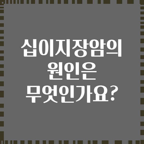 십이지장암의 원인은 무엇인가요?