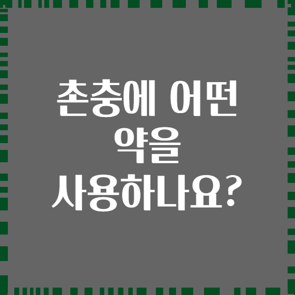 촌충에 어떤 약을 사용하나요?